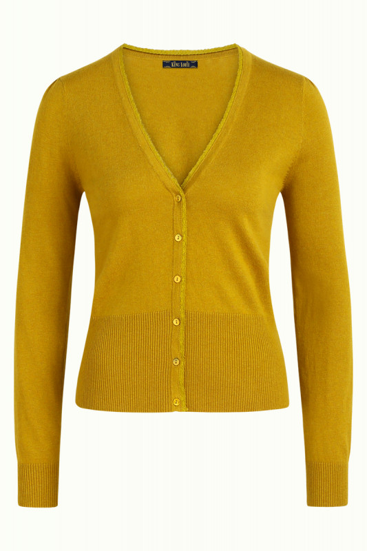 King Louie Cardi V Cocoon Cardigan Curry Yellow L