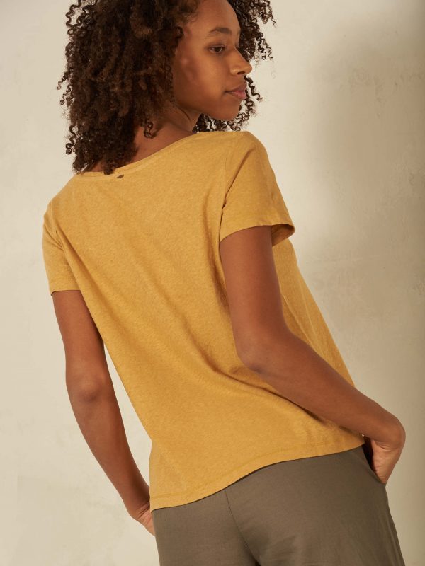 Nile Shirt Print mustard F23089