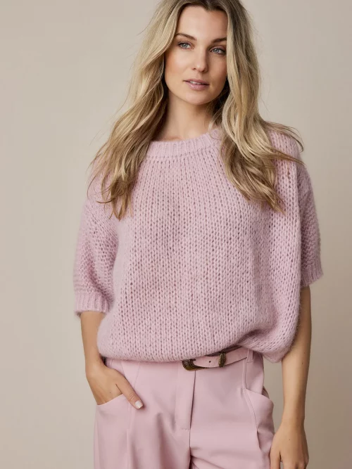 Summum 7s5743-Boxy sweater chunky mohair blend knit