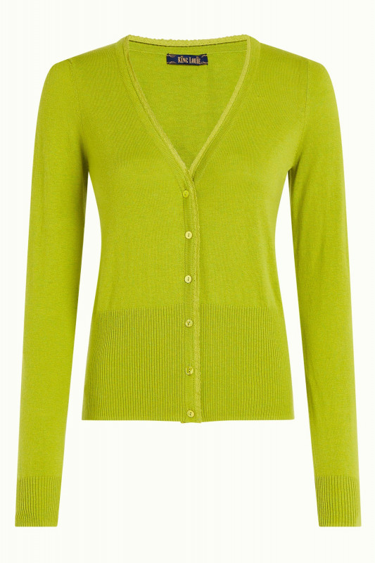 King Louie Cardi V Cocoon Cardigan Citronelle yellow XL