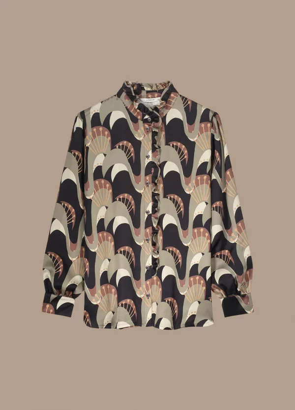 SUMMUM Bluse abstract peacock 2s3006-11870