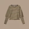 SUMMUM Langarm-Shirt loose fit lurex stripe 3s4892-30559