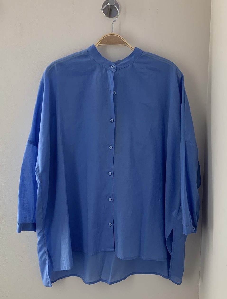 NIU FASHION Bluse Rectangle line shirt SS24604T028 Indigo XL